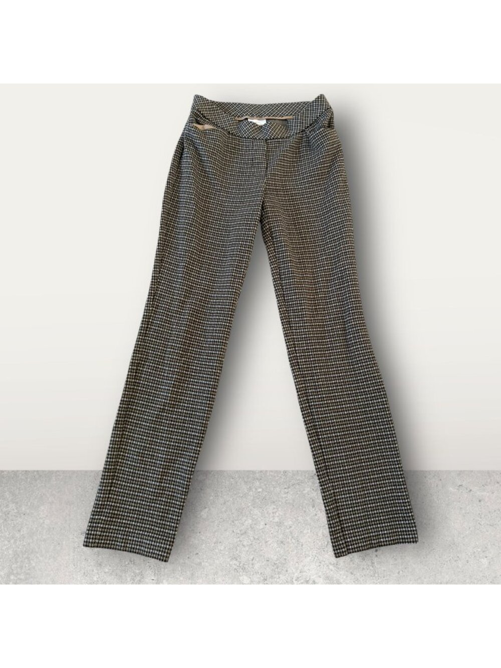 J JILL Brown Plaid Ponte Dress Pants Size X Small